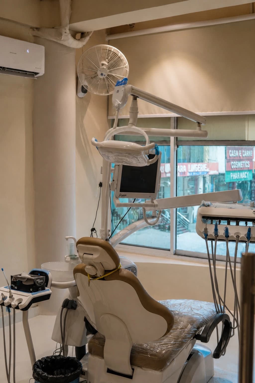 Reception desk with branded Smile Lounge interiors